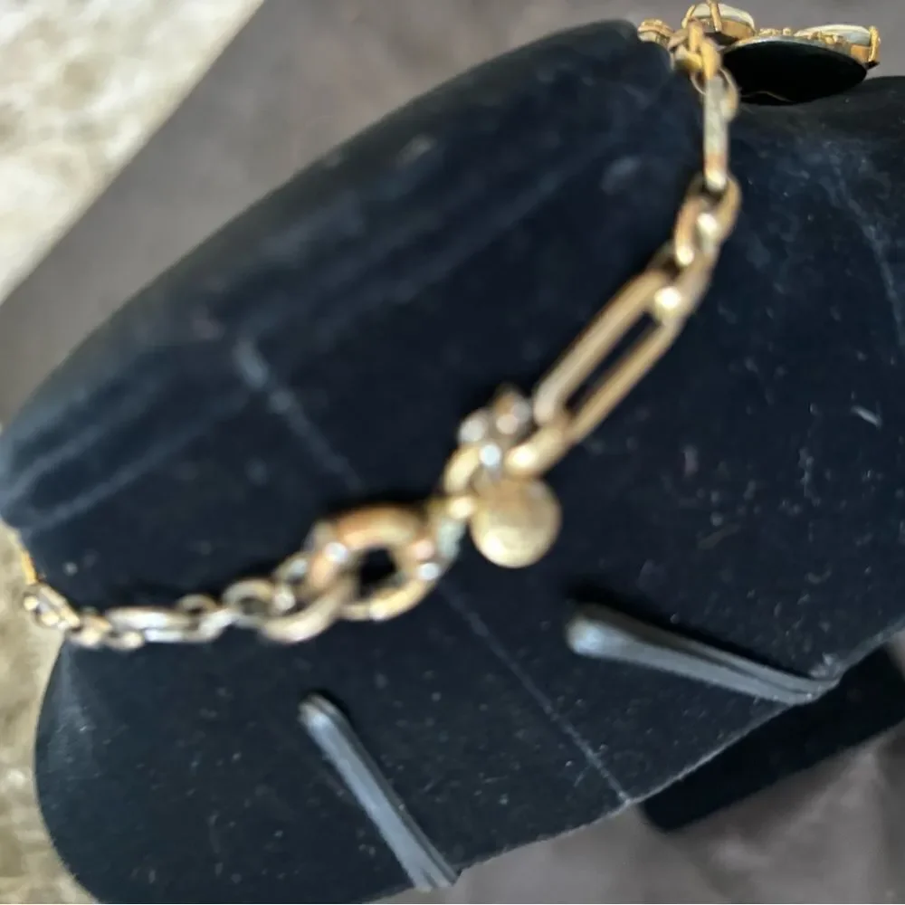 J.Crew Crystal Rhinestones Statement Necklace big flower accessory neck piece - Picture 4 of 7